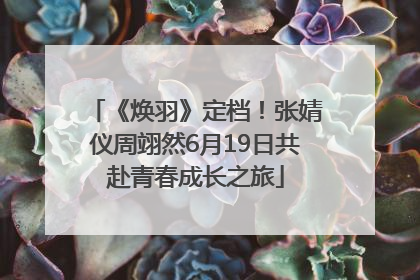 《焕羽》定档！张婧仪周翊然6月19日共赴青春成长之旅