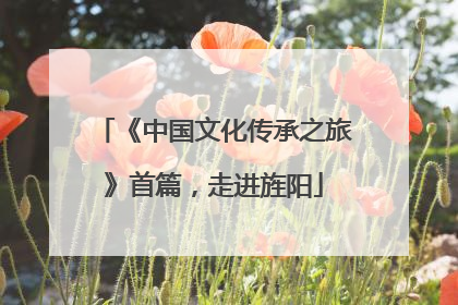 《中国文化传承之旅》首篇，走进旌阳