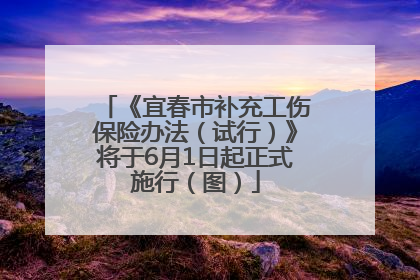 《宜春市补充工伤保险办法（试行）》将于6月1日起正式施行（图）