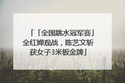 「全国跳水冠军赛」全红婵观战，陈艺文斩获女子3米板金牌