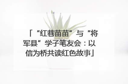 “红巷苗苗”与“将军县”学子笔友会：以信为桥共读红色故事
