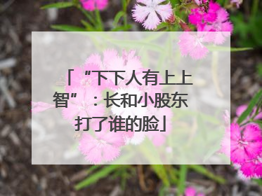 “下下人有上上智”：长和小股东打了谁的脸