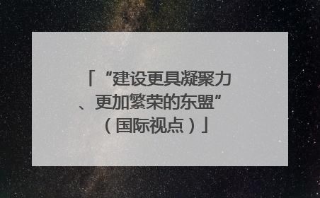 “建设更具凝聚力、更加繁荣的东盟”（国际视点）