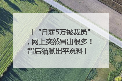 “月薪5万被裁员”，网上突然冒出很多！背后猫腻出乎意料