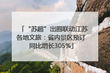 “苏超”出圈联动江苏各地文旅：省内景区预订同比增长305%
