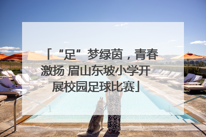 “足”梦绿茵，青春激扬 眉山东坡小学开展校园足球比赛