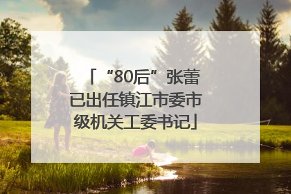 “80后”张蕾已出任镇江市委市级机关工委书记
