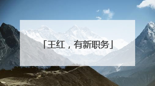 王红，有新职务