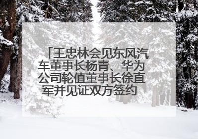 王忠林会见东风汽车董事长杨青、华为公司轮值董事长徐直军并见证双方签约 推动优势互补 实现共赢发展