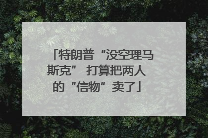 特朗普“没空理马斯克” 打算把两人的“信物”卖了