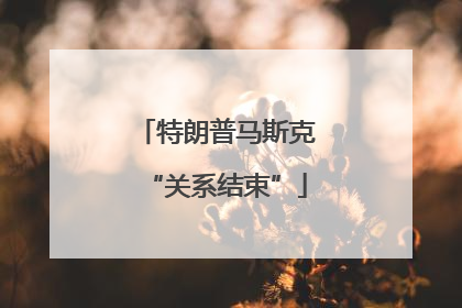 特朗普马斯克“关系结束”