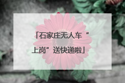 石家庄无人车“上岗”送快递啦