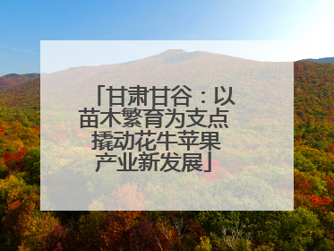 甘肃甘谷：以苗木繁育为支点 撬动花牛苹果产业新发展