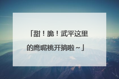 甜！脆！武平这里的鹰嘴桃开摘啦～