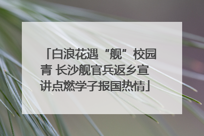白浪花遇“舰”校园青 长沙舰官兵返乡宣讲点燃学子报国热情