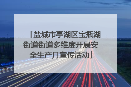 盐城市亭湖区宝瓶湖街道街道多维度开展安全生产月宣传活动