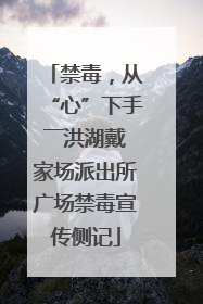 禁毒，从“心”下手――洪湖戴家场派出所广场禁毒宣传侧记