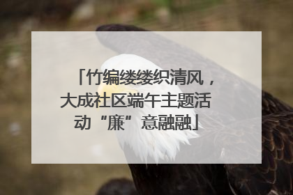 竹编缕缕织清风，大成社区端午主题活动“廉”意融融