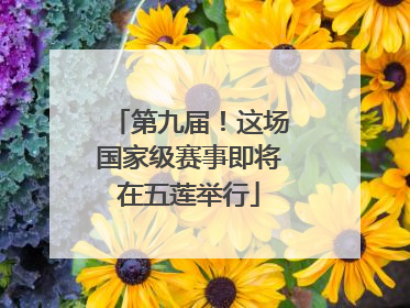 第九届！这场国家级赛事即将在五莲举行