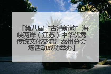 第八届“古漕新韵”海峡两岸（江苏）中华优秀传统文化交流汇泰州分会场活动成功举办