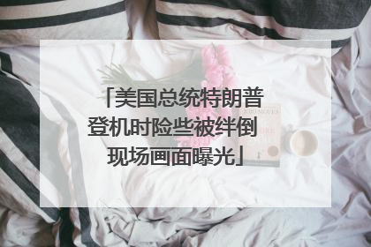 美国总统特朗普登机时险些被绊倒 现场画面曝光
