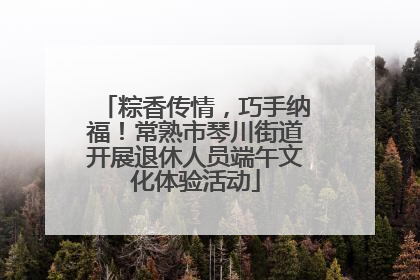粽香传情，巧手纳福！常熟市琴川街道开展退休人员端午文化体验活动