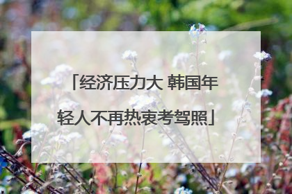 经济压力大 韩国年轻人不再热衷考驾照