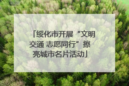 绥化市开展“文明交通 志愿同行”擦亮城市名片活动
