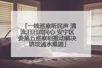 一线巡察听民声 清流汨汨润民心 安宁区委第五巡察组推动解决塘坝通水难题