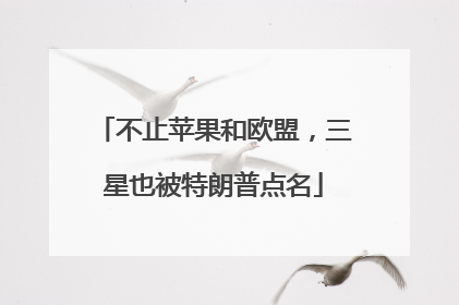 不止苹果和欧盟，三星也被特朗普点名