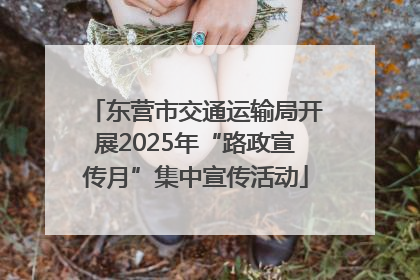 东营市交通运输局开展2025年“路政宣传月”集中宣传活动