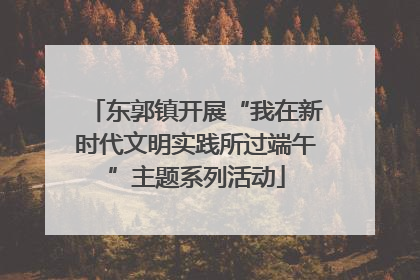 东郭镇开展“我在新时代文明实践所过端午”主题系列活动