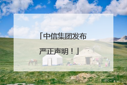中信集团发布严正声明！