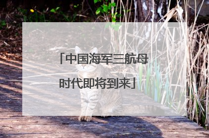 中国海军三航母时代即将到来