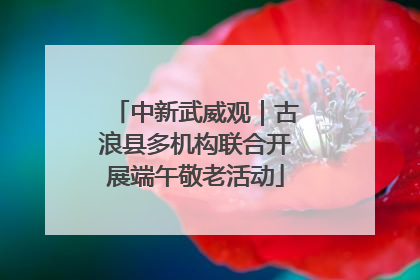 中新武威观｜古浪县多机构联合开展端午敬老活动