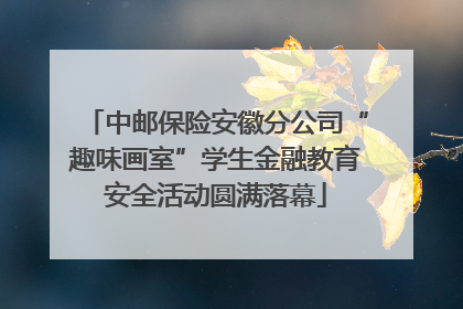 中邮保险安徽分公司“趣味画室”学生金融教育安全活动圆满落幕