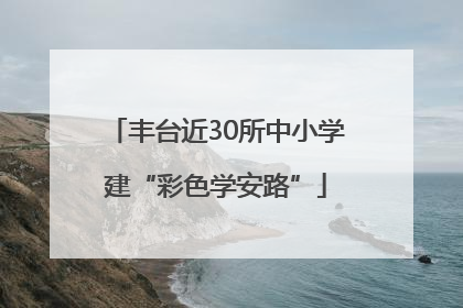 丰台近30所中小学建“彩色学安路”