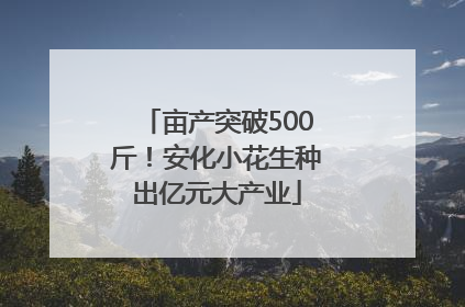亩产突破500斤！安化小花生种出亿元大产业