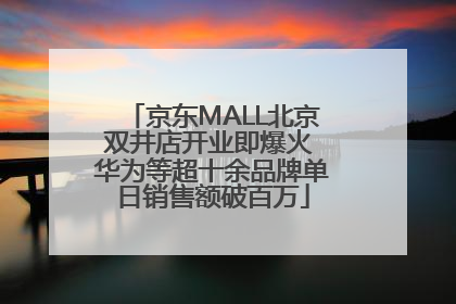京东MALL北京双井店开业即爆火 华为等超十余品牌单日销售额破百万