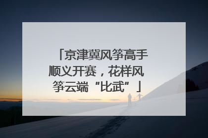 京津冀风筝高手顺义开赛，花样风筝云端“比武”