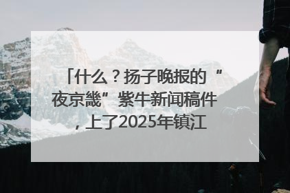 什么？扬子晚报的“夜京畿”紫牛新闻稿件，上了2025年镇江中考模拟卷！