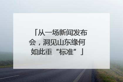 从一场新闻发布会，洞见山东缘何如此重“标准”