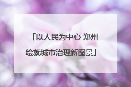 以人民为中心 郑州绘就城市治理新图景