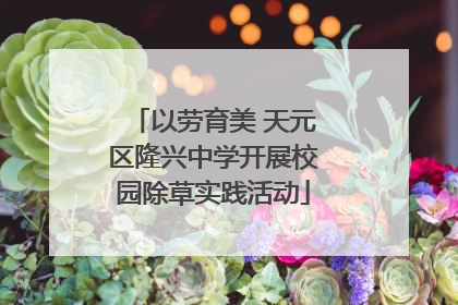 以劳育美 天元区隆兴中学开展校园除草实践活动