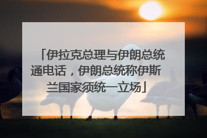 伊拉克总理与伊朗总统通电话，伊朗总统称伊斯兰国家须统一立场