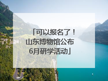 可以报名了！山东博物馆公布6月研学活动