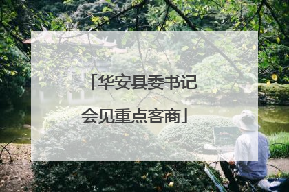 华安县委书记会见重点客商