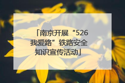 南京开展“526 我爱路”铁路安全知识宣传活动