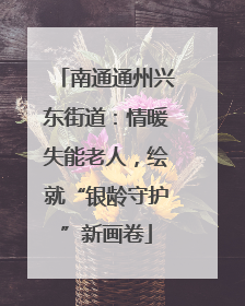 南通通州兴东街道：情暖失能老人，绘就“银龄守护”新画卷