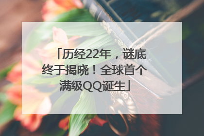 历经22年，谜底终于揭晓！全球首个满级QQ诞生